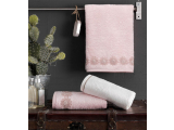 Set prosoape "CLEMITA" 2*50*90 + 2*85*150 (Roz+Ivory) cm, 4 pcs
