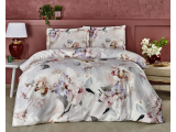 Set lenjerie de pat saten "Evander", pu 1 pers, 160*220 cm, Gri, 3 pcs