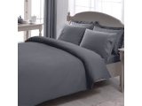 PREMIUM BASIC "STRIPE" set lenjerie de pat KING SIZE , 220*240, gri inchis, 6 pcs