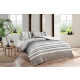 Set lenjerie de pat Ranforce "Echo" p/u 2 pers., 200*220 cm, cafeniu  , 4 pcs