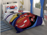 Set lenjerie pt adolescenti Ranforce "CARS" , 160*220 cm, 3 piese