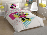 Set lenjerie pt adolescenti Ranforce "MINNIE COLOUR", 160x220 cm, 3 piese