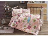 Set lenjerie pt bebelusi Ranforce "Princess" Pink , 4 piese