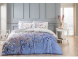 Set lenjerie de pat Digital satin "ALVON" p/u 2 pers., 200*220 cm, mov, 6 pcs