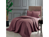 Set Cuvertura + 2 cosuri  de perna "Glory",  260*250 cm, bordo, 3 pcs.