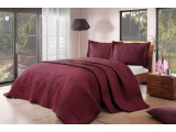 Set Cuvertura + 2 cosuri  de perna "Perla",  260*250 cm, bordo, 3 pcs.