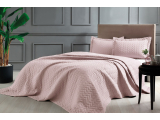 Set Cuvertura + 2 cosuri  de perna "Glory",  260x250 cm, roz, 3 buc