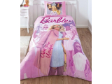 Set lenjerie p/u adolescenti Ranforce "Barbie Power", 160x220 cm, 3 piese