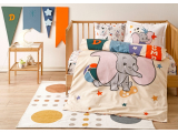 T-BEBEK "Dumbo cute baby", Set lenjerie de pat bebelusi, 100x150 cm, 4 pcs